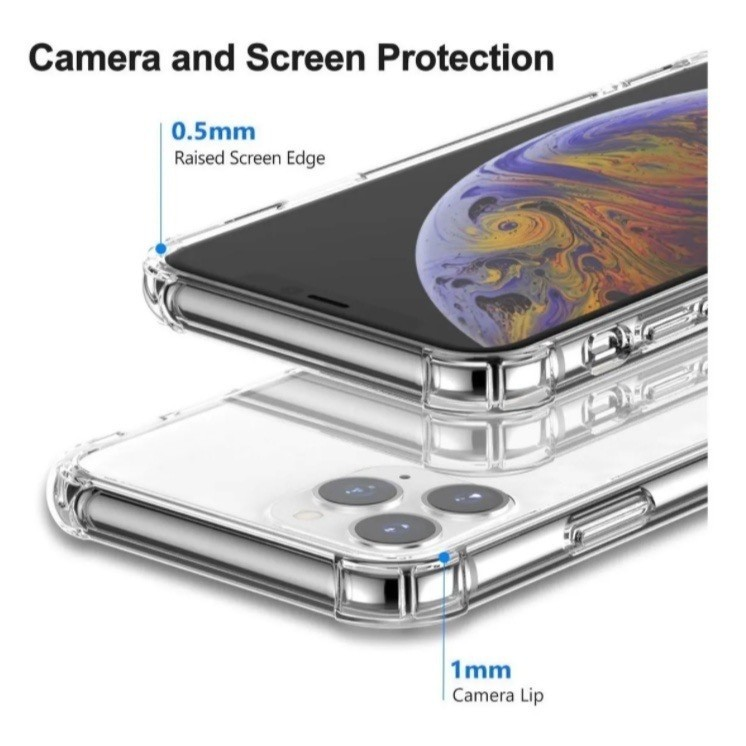 Capa Antichoque para iPhone 17 16 15 14 13 12 11 Pro Max XR X 7 8 Plus – Proteção Anti Impacto Premium